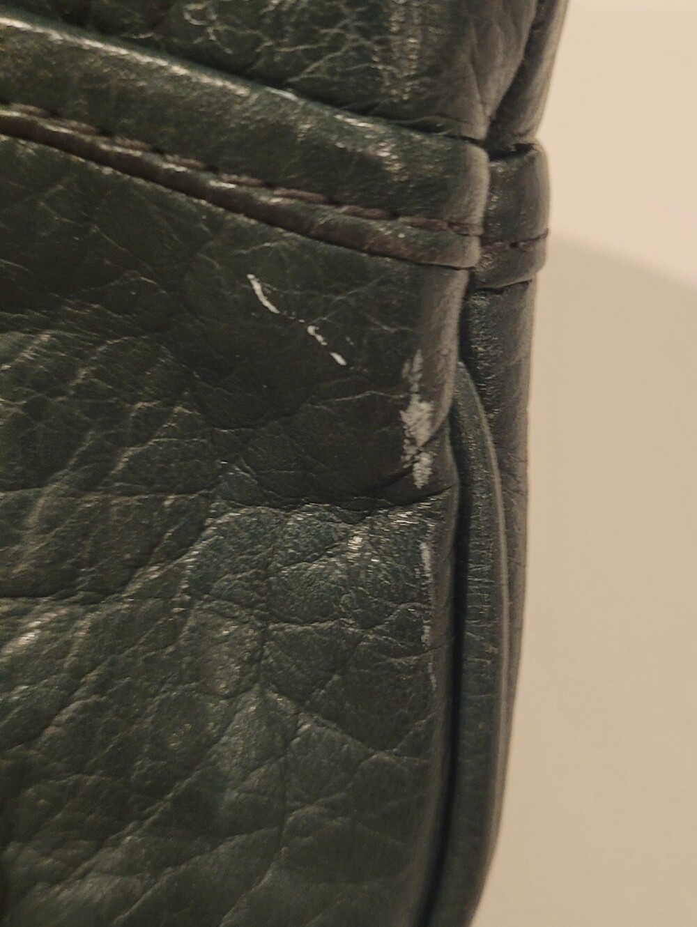 Juicy Couture Vintage Dark Green Leather Wristlet Clutch - Picture 8 of 9